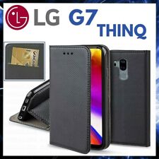 Case IN Wallet Book for LG G7 Thinq / G7 Cover Black Leather Magnetic picture