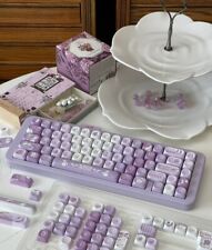 Cute Purple Grapes Theme SOA Profile PBT Keycap Set for Mechanical Keyboard picture