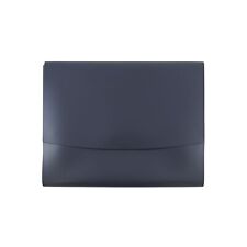 JAM Paper Italian Leather Portfolios With Snap Closure 10 1/2 x 13 x 3/4 Navy picture