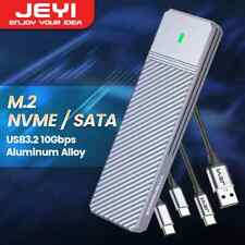 JEYI M.2 SSD Enclosure NVMe SATA USB 3.2 10Gbps PCIe Adapter for M and B&M Keys picture