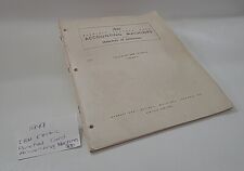 IBM Electric Punched Card Accounting Machines Calculating Punch Vintage 1949 RR picture