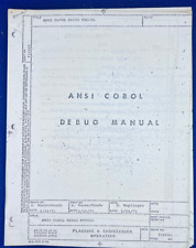 1971 Univac 1108 ANSI COBOL Debug Manual Western Union Vintage Programming Book picture