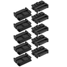 10 Pcs 2.54mm Pitch Female 14 Pins Flat Cable IDC Socket Connector Black picture