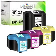 4PK Printer Ink Cartridge Set For HP 02 For HP02 BLK & CLR picture