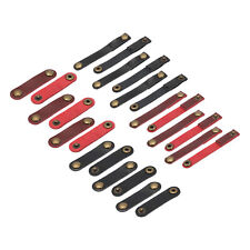Leather Cable Straps Cable Ties Cord Organizer Black/Wine Red, 24 Pcs picture