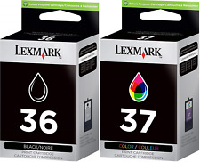 New Genuine Lexmark 36 37 2PK Ink Cartridges Box picture