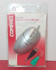 Vintage NOS COMPAQ Illuminated Optical Scroll Mouse USB PS2 Compatible  picture