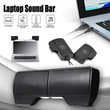 Speakers USB Power Clip-On Computer Stereo Sound Bar 3.5mm for Desktop Laptop PC picture