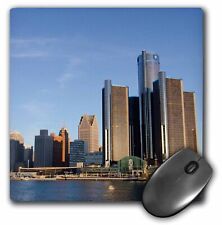 3dRose Michigan, Detroit. Downtown city skyline view from the Detroit River. Mou picture