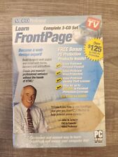 Video Professor - Learn FrontPage PC CD-Rom Software 3-CD Disc Set NEW picture