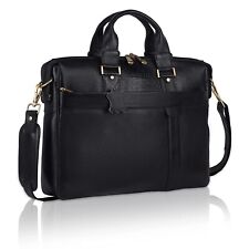 STG Genuine Black Leather Office Bag For Men Professional Briefcase Laptop Bag picture