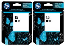 GENUINE HP 15 Ink Cartridge 2-Pack for HP Deskjet 3810 3820 Officejet 5110 V40 picture