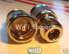 2 UHF PL259 Male Plug to N Female RF Coaxial Coax Connector Adapter HAM RADIO US picture