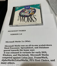 MICROSOFT WORKS      HOME  VERSION 3.0    Microsoft Works 3.x (Win) & DOS picture