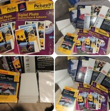 Inkjet Photo Paper Lot. 45-8x11, 360 buis-cards, 4x6-180+ mostly seal pkgs picture