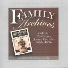 Family Archives: Colonial New Jersey Source Records, 1600s-1800s PC CD tree data picture