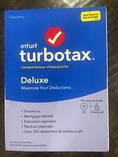TurboTax Deluxe 2019 - Federal - E-File Sealed Intuit Windows/Mac CD *NO STATE* picture