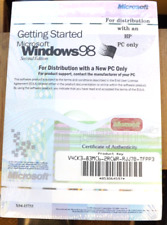 MICROSOFT WINDOWS 98 GETTING STARTED SEALED W/COA & PRODUCT KEY NO CD picture