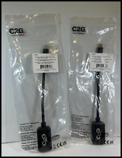 2x C2G 8in Mini DisplayPort Male to HDMI Female Adapter Converter - Black 54313 picture