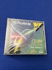 FujiFilm 3-Pack of 74-Minute • 650 MB CD-RW Compact Discs ~ Brand New & Sealed picture