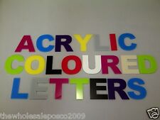 FLAT CUT LETTERS ALPHABET UPPER CASE 100MM HIGH MAKE YOUR OWN WORD ACRYLIC SIGN picture