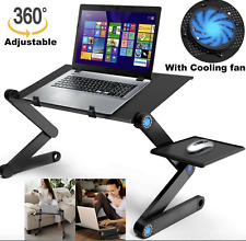 360° Adjustable Portable Notebook PC Laptop Stand Holder W/ Cooling Fan Desk Bed picture