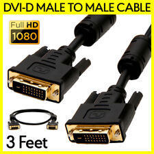 DVI Cable 3 Feet DVI-D Male to Male Monitor Cord for PC Projector Display LCD TV picture
