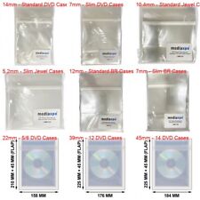 OPP Clear Resealable Plastic Wrap Bag CD, DVD, Blu-ray Cases (All Sizes) Lot picture