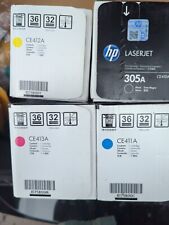 NEW Set of 4 - HP 305A LaserJet Pro Toner Cartridge  CE410A/CE411A/CE412A/CE413A picture