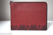 Coach Crossgrain Leather Red Bandit Printed Slim Zip Tablet Case Folio F63321 picture