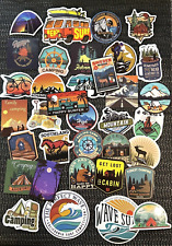 35 PCS CAMPING GREAT OUTDOORS Lot STICKERS-PHONE-LAPTOP SHIPS IN 24 HRS🎁 picture