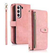 Zipper Leather Wallet Card Cover Case for S8 S9 S10 S20 S21 S22 Note 20 picture