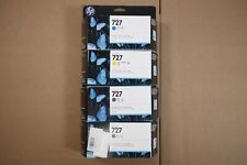 Lot Of 4 OEM HP DesignJet T920, T1500, T2500 CYGG Inks HP 727 B3P19A,21A,24A picture