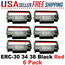 ERC-30 / ERC-34 / ERC-38 x 6 Pack Ribbon Black Red Ink Ribbon ERC30/34/38 picture