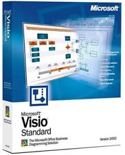 Microsoft Visio Standard 2002 Full Version CD w/Key & License = NEW = picture