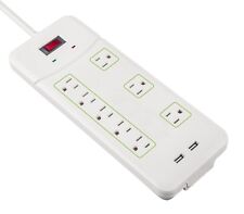 8 Outlet Power Strip Surge Protector with 2 USB 3ft 15A 125V 900J picture
