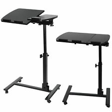 Adjustable Angle Height Rolling Laptop Desk Stand Over Bed Table Tilting Top picture