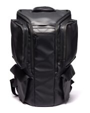 Riokairyu Black leather laptop backpack picture