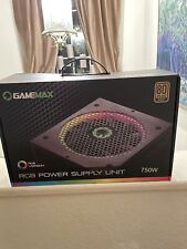 Gamemax 750w RGB Fully Modular 80 Plus Gold Certified Gaming Power Supply NEW picture