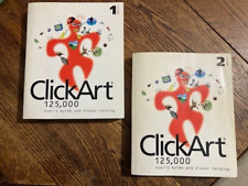 Vintage ClickArt Broderbund 125,000 Images Vol. 1 & 2 Catalogs VG+++ picture