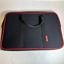 Vintage Microsoft Laptop Sleeve Bag Computer CASE Cushioned Black Red RARE picture