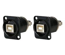 (2 Pack) Switchcraft EHUSBBABX USB-B to USB-A Panel-mount Connector picture