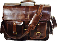 Urban Dezire Buffalo Leather Briefcase Laptop Messenger Satchel Bag For Men...  picture