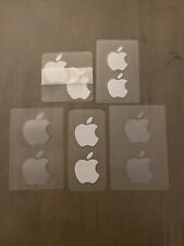 Lot of 10 Apple Logo Stickers: White & Gray picture