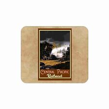 Central Pacific Railroad Travel Poster Standard Mouse Pad Vintage Trains picture