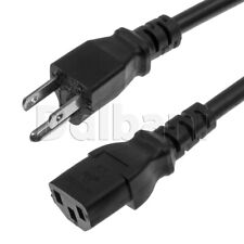 New 3 Prong Computer Power Cord 0.5 mm 5 ft Full Copper US CA MX 20A 125V picture