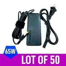 Lot of 50 OEM 65W Lenovo AC Power Adapter Charger 20V 3.25A Square Tip & Cord picture