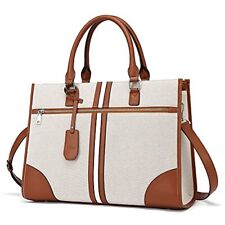 Womens Briefcase Oil Wax Leather 15.6 Inch Laptop Business Vintage Ladies Lar... picture