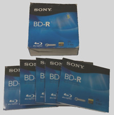 $12 Sony 5-Pack Full HD 1080 Recordable BD-R Blu-Ray Discs 25GB 1-2X Open Box picture