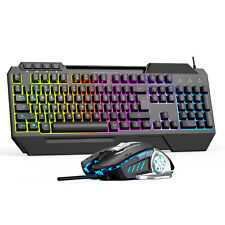 Gaming Tastatur und Maus,QWERTZ Layout USB Tastaturen LED Hintergrundbeleuchtung picture